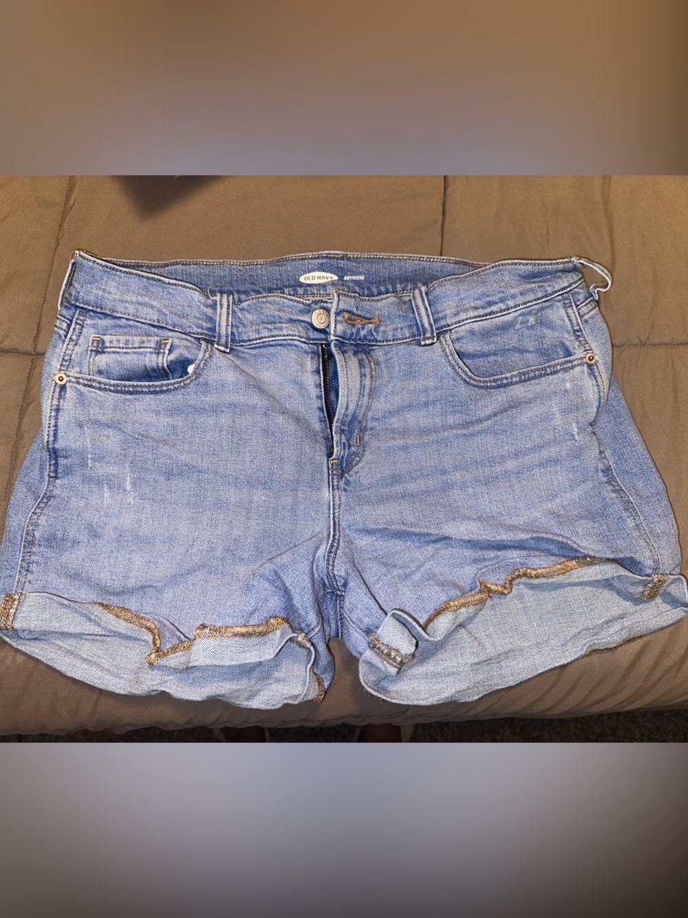 Old Navy Light Blue Denim Rolled Hem Shorts
